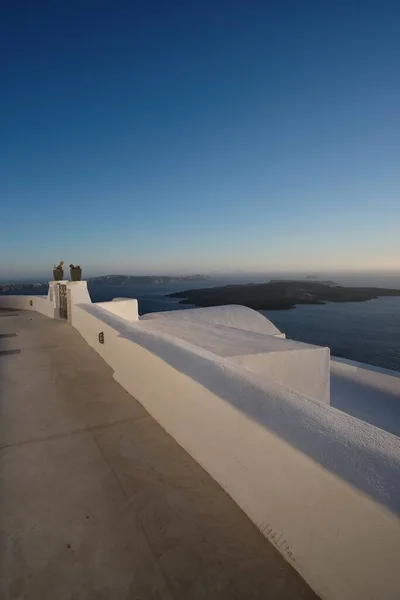 Kykladische Architektur Und Die Ägäis Auf Santorin Griechenland — Stockfoto