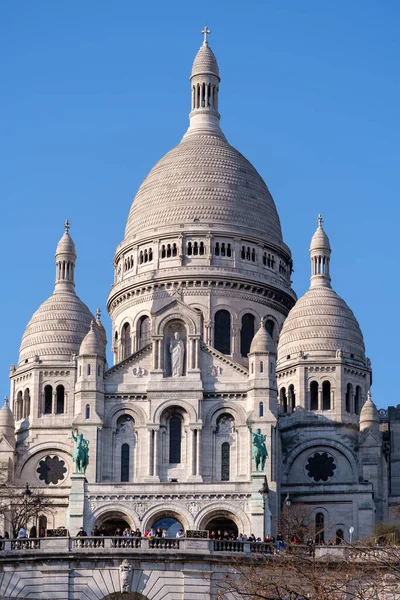Paris França Março 2022 Vista Bela Famosa Igreja Branca Sagrado — Fotografia de Stock