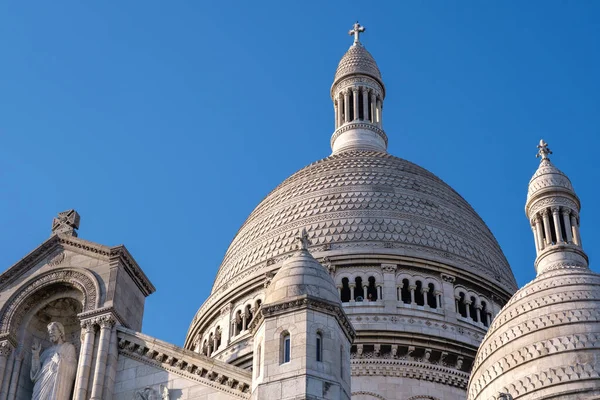 Paříž Francie Března 2022 Pohled Krásný Slavný Bílý Kostel Sacred — Stock fotografie