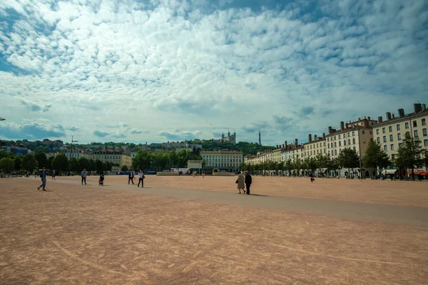 Λυών Γαλλία Μαΐου 2022 Πανοραμική Θέα Της Διάσημης Πλατείας Bellecour — Φωτογραφία Αρχείου