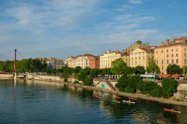 Utsikt Över Floden Saone Vid Den Pittoreska Staden Lyon — Stockfoto