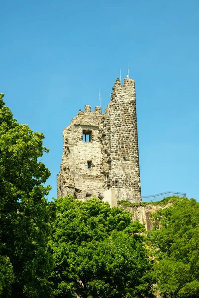 View of the rock of Drachenfels near the city of Knigswinter in Germany