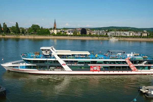 Bonn Germany May 2022 View Touristic River Boat Tourists Arriving — Stockfoto