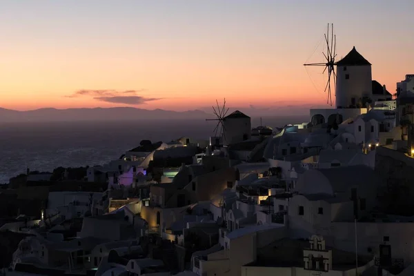 Blick Auf Die Oia Das Atemberaubendste Dorf Santorinis Und Einen — Stockfoto