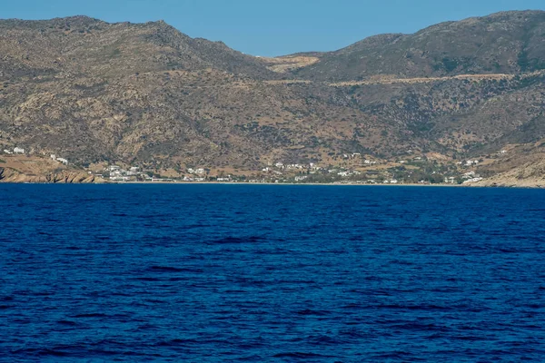 Panoramic View Mylopotas Beach Ios Greece Distance — ストック写真