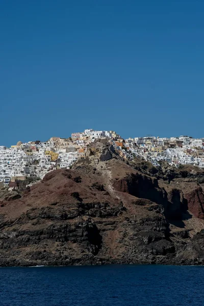 Wspaniały Widok Malowniczą Słynną Wioskę Oia Santorini Grecja — Zdjęcie stockowe