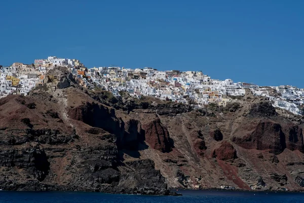 Splendida Vista Sul Pittoresco Famoso Villaggio Oia Santorini Grecia — Foto Stock