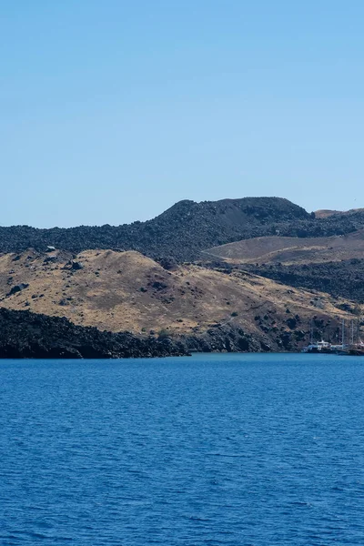 Close View Island Volcanic Origin Nea Kameni Has Been Formed — Stockfoto