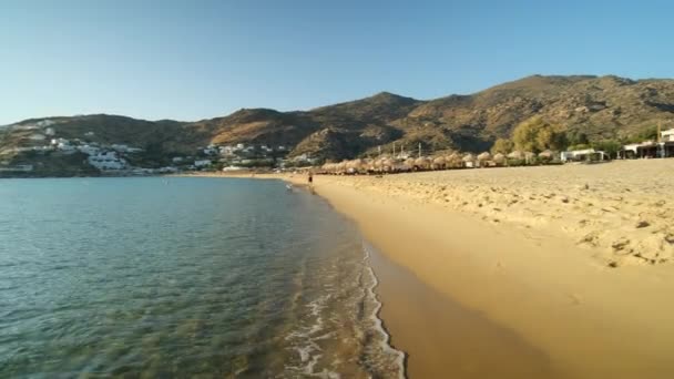 Ios Greece September 2022 Panoramic View Beautiful Beach Mylopotas Ios — Stock Video