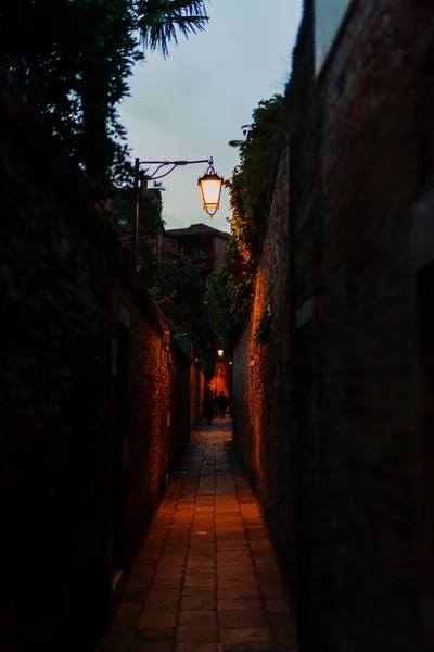 European streets at the sunset in Venice, Italy — Stock Photo, Image