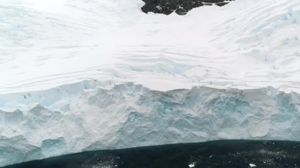 Antarktyda Widok Drony Góry Lodowe Ocean Antarktyczny Niesamowity Krajobraz Biegun — Wideo stockowe