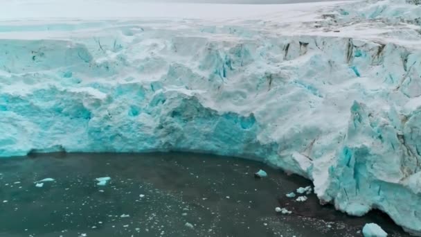 Antártida Vistas Los Drones Icebergs Océano Antártico Polo Sur Paisaje — Vídeo de stock