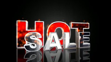 3D Metin Ateşli Parçacıklarla Sıcak Satış, İndirim. 3B Hazırlama