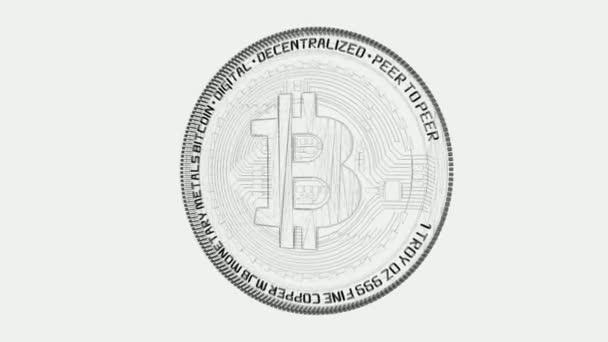 Criação Bitcoin Modo Desenvolvimento Renderização — Vídeo de Stock