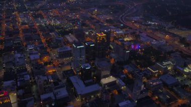 Birmingham Gece, Hava Manzarası, Şehir Merkezi, Alabama, Şehir Işıkları