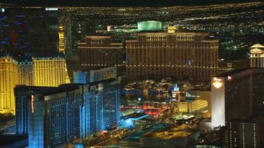 Las Vegas Gece, Nevada, Hava Manzarası, Las Vegas Şeridi, Şehir Işıkları
