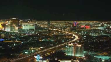 Las Vegas, Night, Nevada, City View, Night Lights, Air Flying