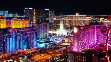 Las Vegas, Night, Nevada, Drone Flying, Las Vegas Strip, City Lights
