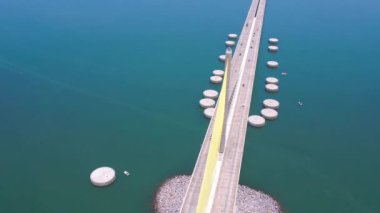 Sunshine Skyway Köprüsü, Florida, Tampa Körfezi, İnanılmaz Manzara, Hava Görüntüsü