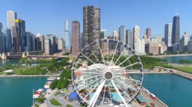 Chicago, Hava Manzarası, Donanma İskelesi, Dönme dolap, Illinois