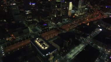 Cincinnati Gece, Şehir Merkezi, Hava Manzarası, Ohio, Şehir Işıkları