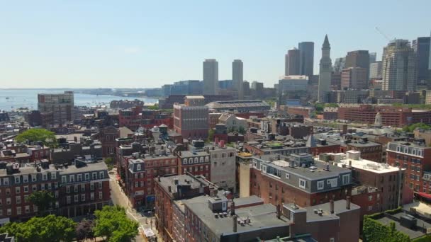 Boston Massachusetts Aerial View Amazing Landscape Kelet Boston — Stock videók
