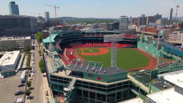 Boston Fenway Park West Fens Aerial View Massachusetts — Stock videók