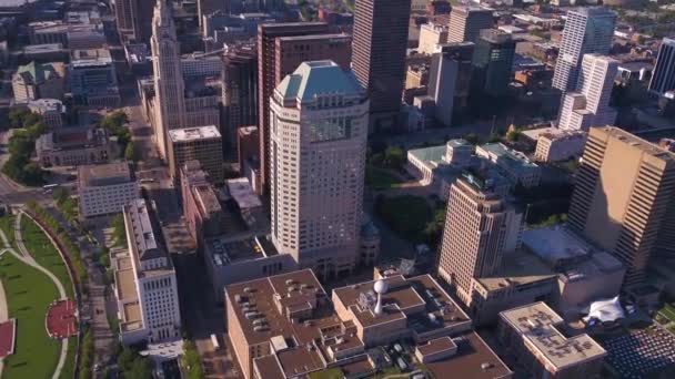 Columbus Luchtfoto Downtown Ohio Verbazingwekkend Landschap — Stockvideo