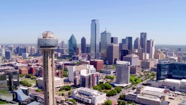 Dallas Vista Aerea Texas Centro Città Paesaggio Fantastico — Video Stock