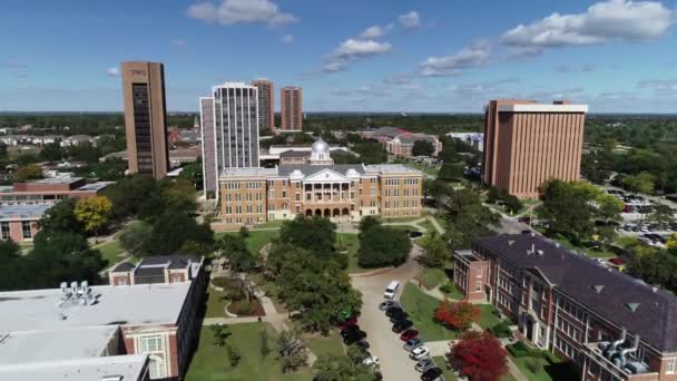 Denton Texas Woman University Aerial View Amazing Landscape Texas — стокове відео