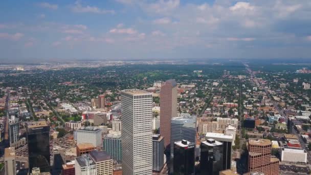 Denver Colorado Downtown Flygfoto Fantastiskt Landskap — Stockvideo
