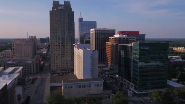 Durham Aerial View North Carolina Amazing Landscape Downtown — стокове відео