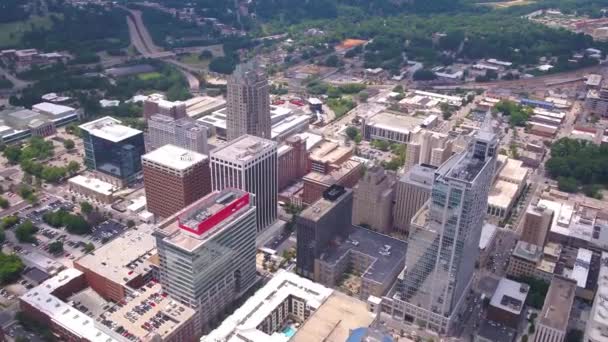 Durham Aerial View Amazing Landscape Észak Karolina Belváros — Stock videók