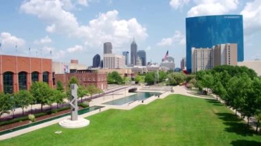 Indianapolis, White River State Park, Aerial View, Downtown, Indiana