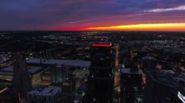 Kansas City, Night, Aerial View, Downtown, City Lights, Missouri