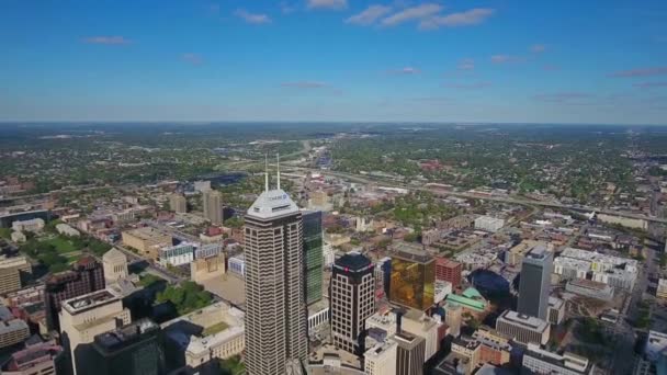 Indianapolis Aerial View Downtown Amazing Landscape Indiana — Stock videók
