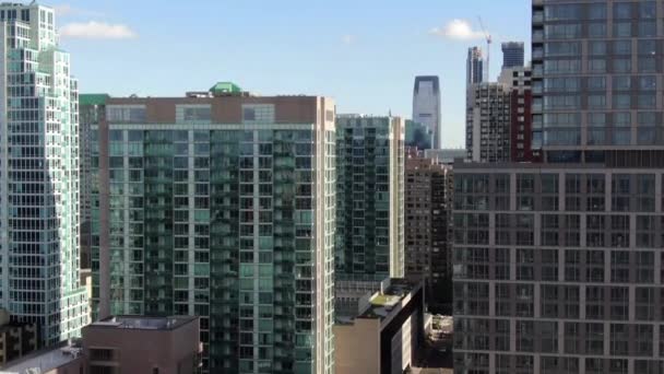 Jersey City Downtown Aerial View New Jersey Nanılmaz Manzara — Stok video