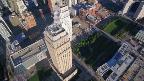 Kansas City Centro Città Vista Aerea Missouri Paesaggio Fantastico — Video Stock