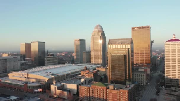 Louisville Kentucky Vista Aérea Paisaje Increíble Centro Ciudad — Vídeo de stock