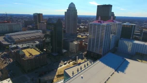 Louisville Kentucky Aerial View Downtown Amazing Landscape — Stock video
