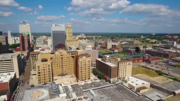 Memphis Tennessee Downtown Amazing Landscape Aerial View — Stok Video