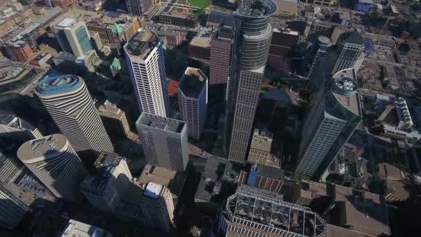 Minneapolis Minnesota Downtown Fantastiskt Landskap Flygfoto — Stockvideo