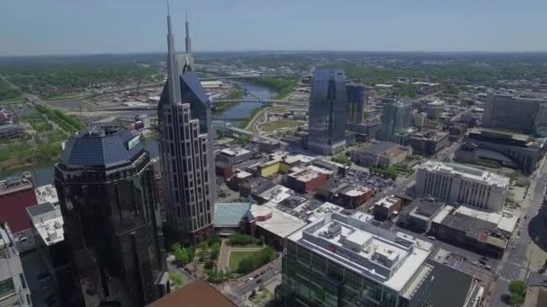 Nashville Vista Aerea Centro Città Paesaggio Fantastico Tennessee — Video Stock