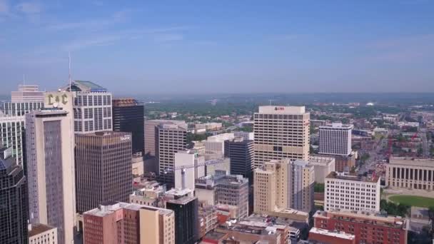Nashville Hava Manzarası Şehir Merkezi Tennessee Nanılmaz Manzara — Stok video