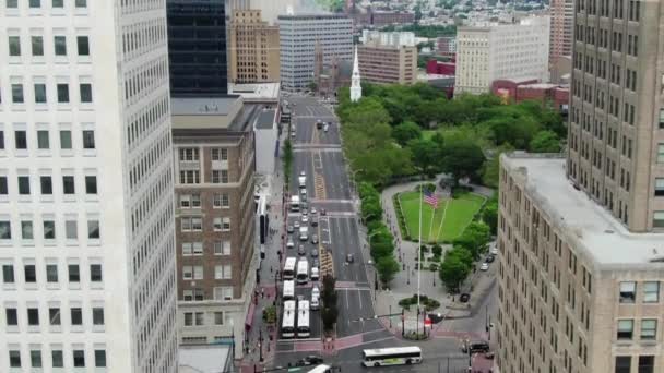 Newark Aerial View Downtown Καταπληκτικό Τοπίο New Jersey — Αρχείο Βίντεο