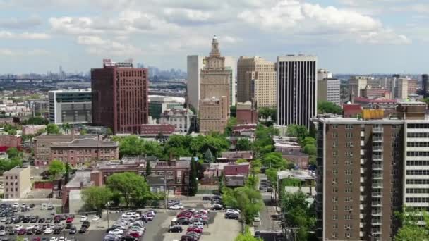 Newark Downtown Amazing Landscape New Jersey Uitzicht Lucht — Stockvideo