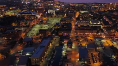 Portland Gece, Maine, Şehir Merkezi, Hava Manzarası, Muhteşem Manzara