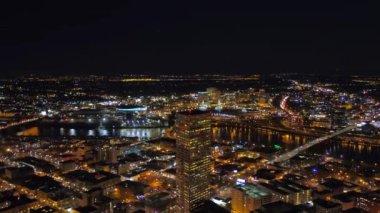 Portland Gece, Oregon, Hava Manzarası, Şehir Merkezi, Şehir Işıkları