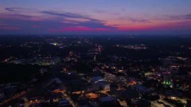 Gece Raleigh, Hava Manzarası, Kuzey Carolina, Şehir Merkezi, Şehir Işıkları