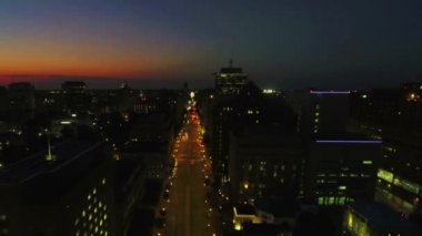 Richmond Gece, Virginia, Hava Manzarası, Şehir Merkezi, Şehir Işıkları
